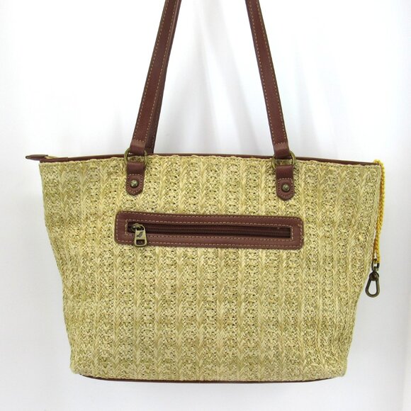 Sakroots Meadow Medium Beige and Multicolor Satchel with Embroidered Owl - Picture 7 of 11